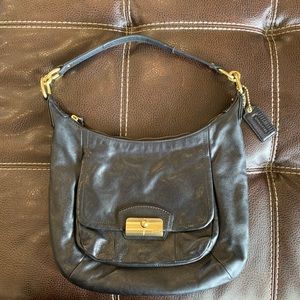 Coach Kristin Black Leather Hobo VGUC
